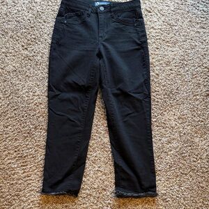 Democracy Black Straight Leg Ankle Jeans